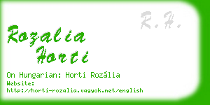 rozalia horti business card